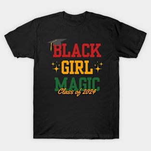 Black Girl Magic Class Of 2024 Graduation Gifts T-Shirt